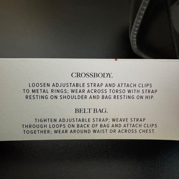 NWT‎ UGG Janey II Clear Black Crossbody Belt Bag Adjustable Logo Purse Handbag - Picture 8 of 8